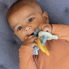 Little Dutch Teething Toy Keychain Blue