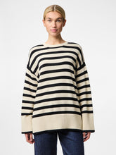 Pieces Ava Knitted Pullover - Birch/ Black