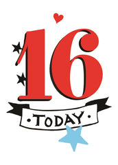 Sooshichacha Age 16 Tattoo Birthday Card