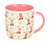 Howdy Cowboy Boot Print Mug