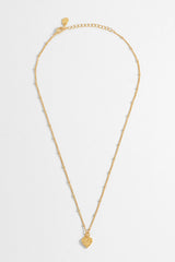 Estella Bartlett Engraved Heart Padlock Necklace - Gold
