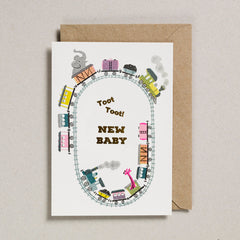 Petra Boase New Baby Toot Toot Train Card