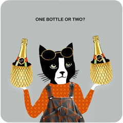 Sally Scaffardi- One Bottle Or Two Coaster