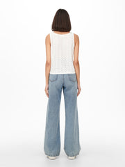 JDY Carla Knot Vest Top - Cloud Dancer