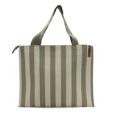 Lara Shopper Tote Bag - Ecru/Khaki Stripe