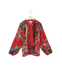 One Hundred Stars - Primula Berry Pussybow Blouse