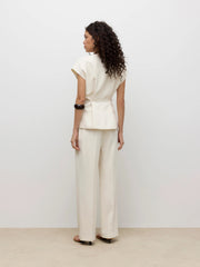 Aware Vannah Tailored Waistcoat- White/ Birch