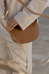 Monk & Anna - Farou Vegan Half Moon Bag / Acorn