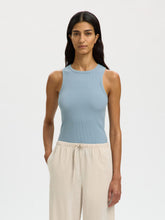 Selected Femme Anna O-Neck Tank Top - Dusty Blue