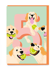 Noi Publishing Age 5 Labrador Birthday Card