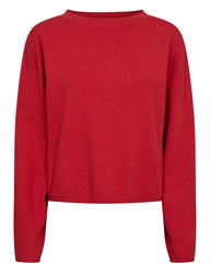 Numph Carma Crop Pullover - High Risk Red