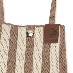 Charlie Phone Bag - Sand and Taupe Stripe