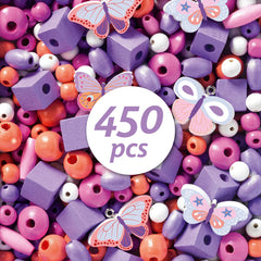 Djeco Wooden Beads Butterflies