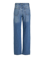 Vila Kelly High-Waist Straight Fit Jeans - Medium Blue Denim