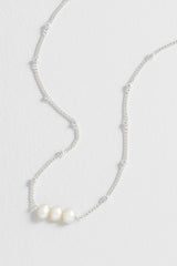 Estella Bartlett Beaded Chain And Pearl Necklace - Silver Plated