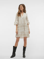 Vero Moda Dicthe Tunic Dress - Silver Lining / Ibiza Snow