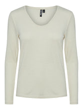 Pieces Billo Lurex Top Long Sleeve