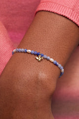 Estella Bartlett Lilac And Pearl Bee Bracelet