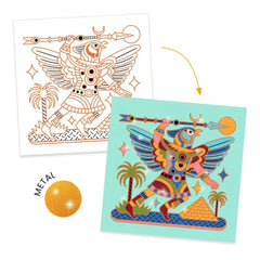 Djeco Shiny Colouring - Animal Warriors