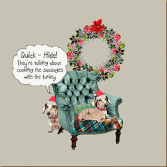 Sally Scaffardi Funny Sausage Dog Christmas Card