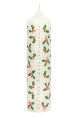 Talking Tables - Holly Advent Pillar Candle