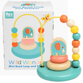 Rex Mini Bead Loop and Stacker Toy - Wild Wonders
