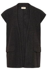 Fransa Minta Waistcoat - Charcoal Grey Melange