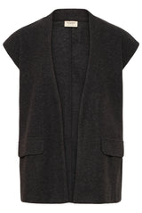 Fransa Minta Waistcoat - Charcoal Grey Melange