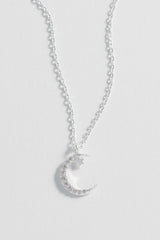 Estella Bartlett Moon and Star Silver Plated Necklace