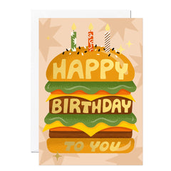 Ricicle Cards Burger Birthday Card