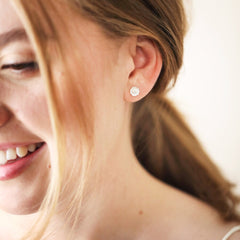 Lisa Angel Daisy Flower Stud Earrings - Sterling Silver