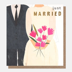 Caroline Gardner - Bride & Groom Just Married Wedding Card