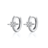 Scream Pretty - Silver Starburst Huggie Earrings