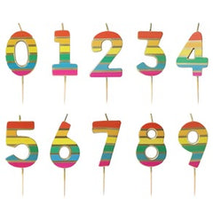Talking Tables - Rainbow Number Candles