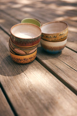 HKLIVING 70s Ceramics Noodle Bowls Seabreeze - Set of 4