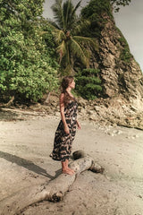 Fransa Wave Dress - Animal Mix