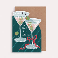 Sister Paper Martini Birthday Card