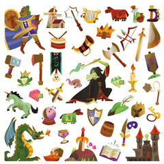 Djeco Metallic Stickers - Medieval Fantasy