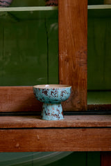 HKLIVING 70s Ceramics Small Tapas Bowl On Base - Patina
