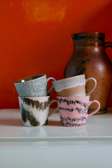 HKLIVING 70s Ceramics Cappuccino Mugs Dada - Set of 4