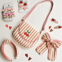 Rockahula Stripy Scallop Long Bow Clip