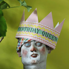 Hadley Birthday Queen Party Hat Card