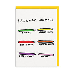 Ohh Deer - Balloon Animals Greeting Card