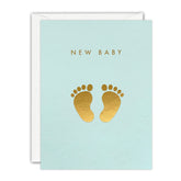 James Ellis Gold Feet New Baby Mini Card - Blue
