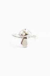 My Doris - Silver, Pearl & Rainbow Moonstone Ring
