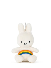 Miffy - Off White Rainbow Corduroy Keyring Bunny