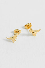 Estella Bartlett Dinosaur Stud Gold Earrings