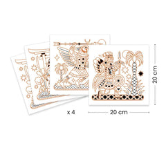 Djeco Shiny Colouring - Animal Warriors