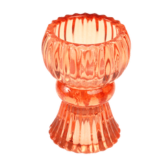 Double Ended Orange Candle Holder