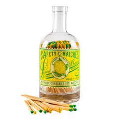 Archivist Safety Matches In Glass Bottle - Lemon